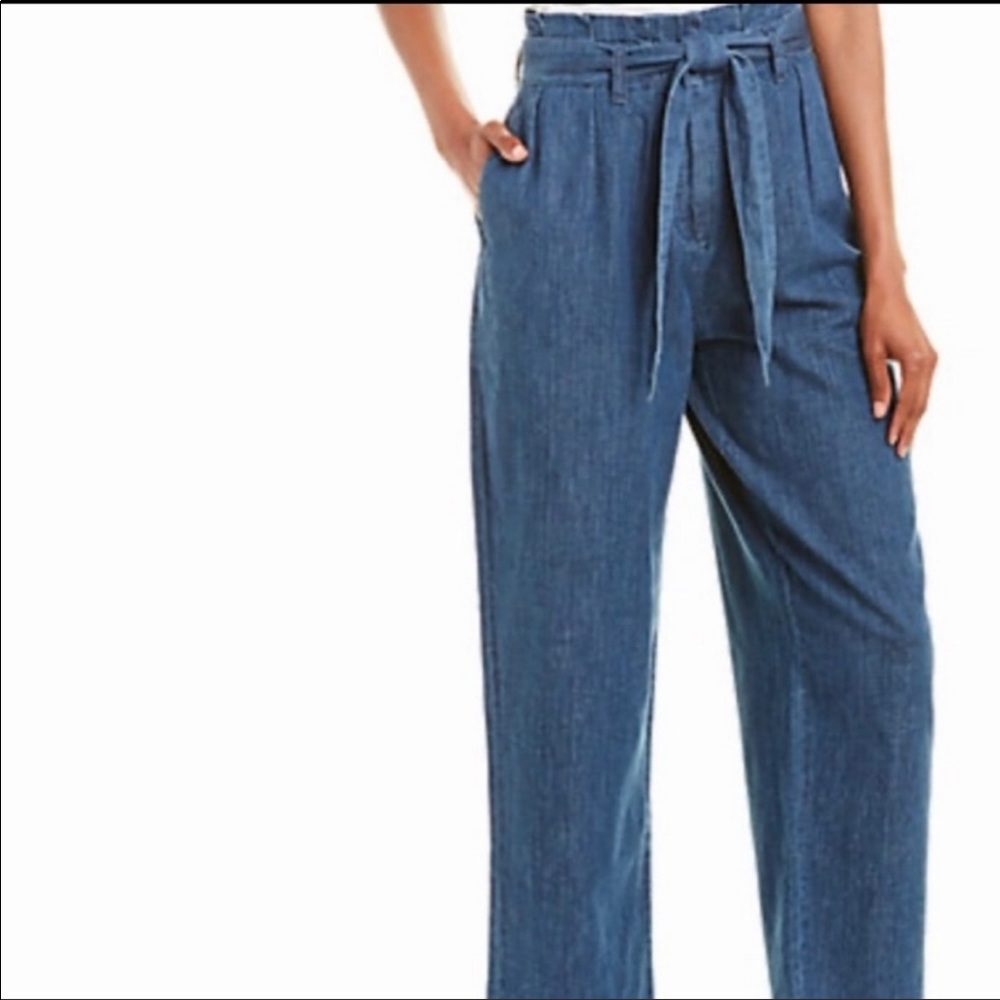 NWT Banana Republic High-Rise Wide Leg “Paper Bag” Waist w/ Adjustable Tie Jeans